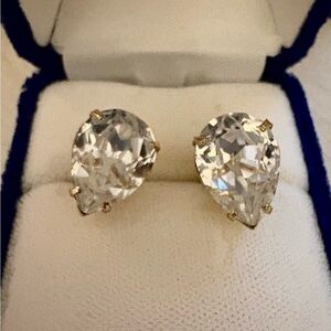 Sorrelli Pear shaped Clear crystal Earrings